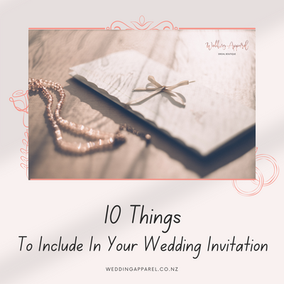 10 Things To Include In Your Wedding Invitation
